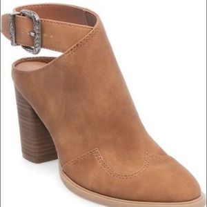 Brown leather heel mules | Target